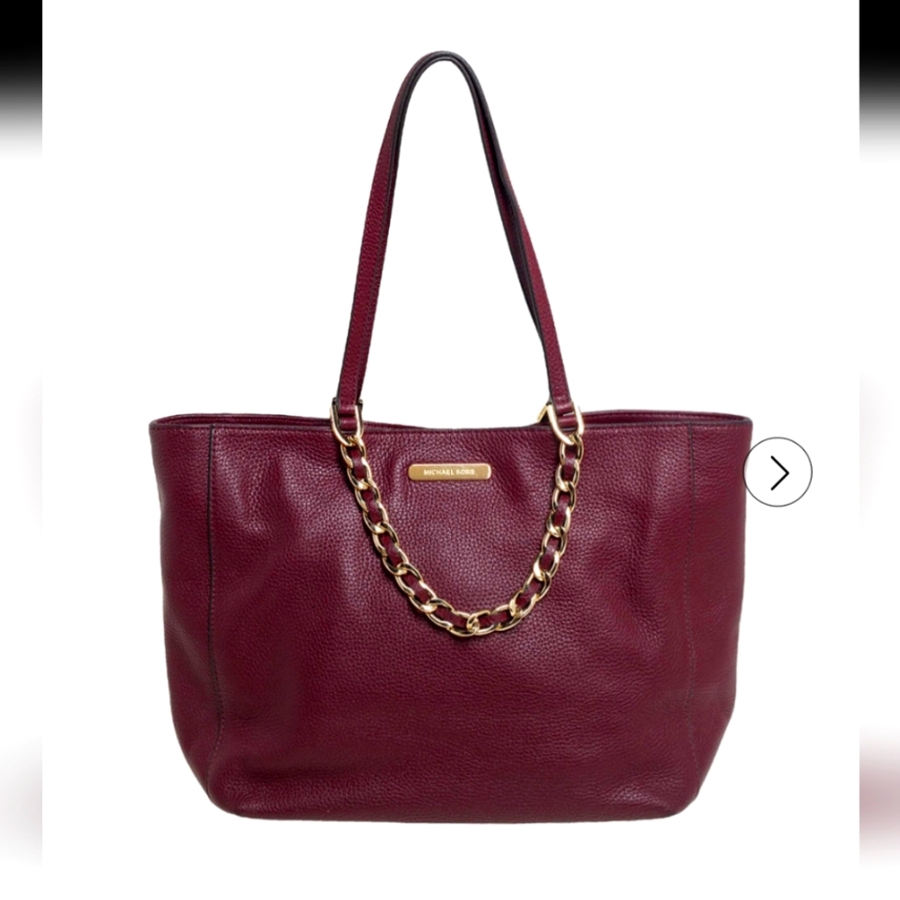 Michael Kors Leather tote Bag Color Burgundy